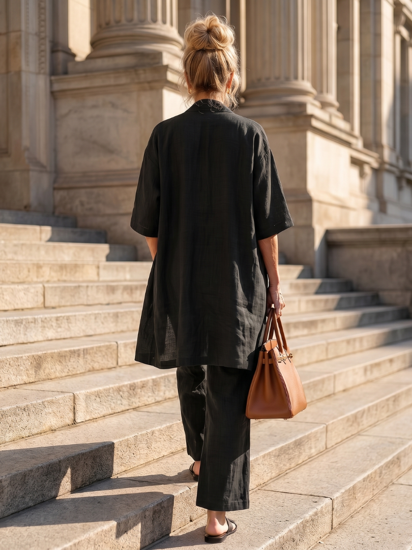 Yael | Three Piece Relaxed Top and Trouser Set