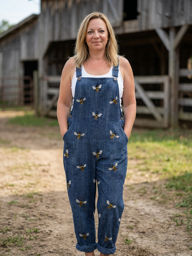 Rhea | Bee Strap Jumpsuit
