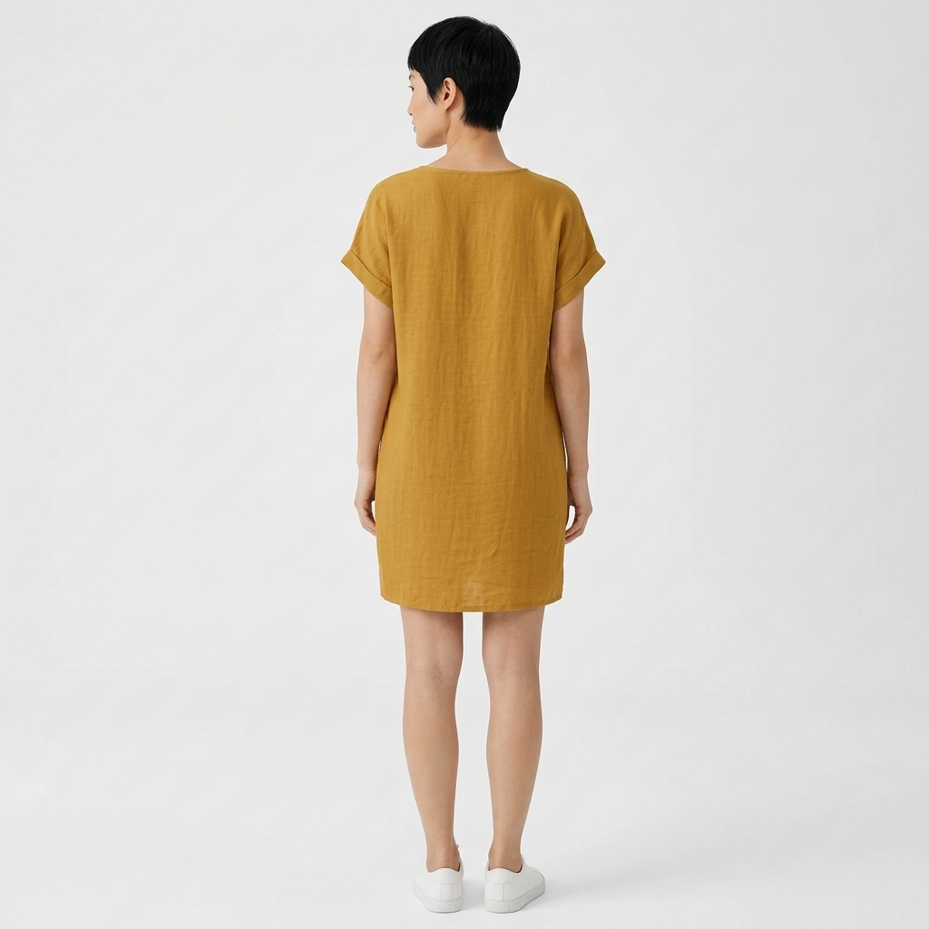 Elegant V-Neck Short Sleeve Dress