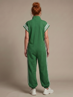 Lark | Zip Front Stripe Panel Jumpsuit