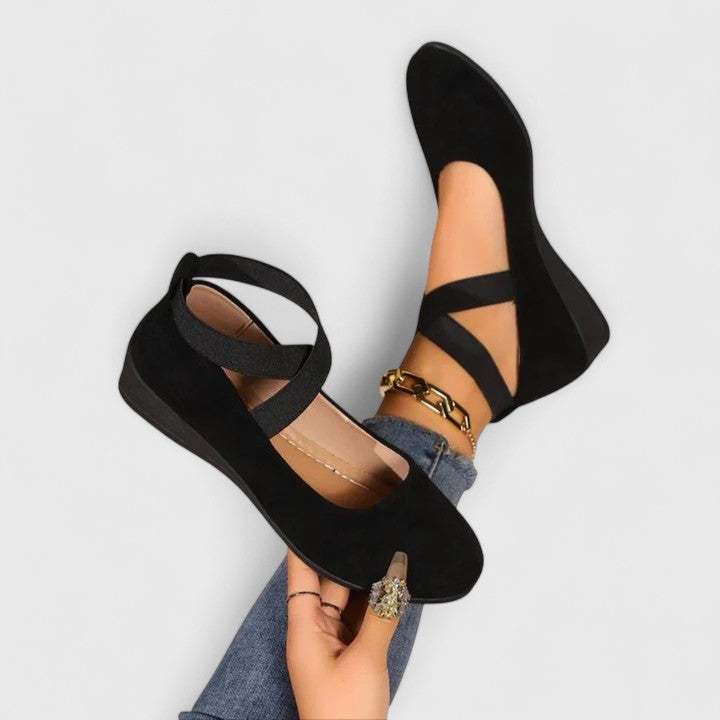 Claudia | Women's Orthopaedic Cross Strap Ballerinas