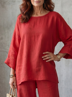 Prue | Oversized Tunic Wide Leg Trouser Set