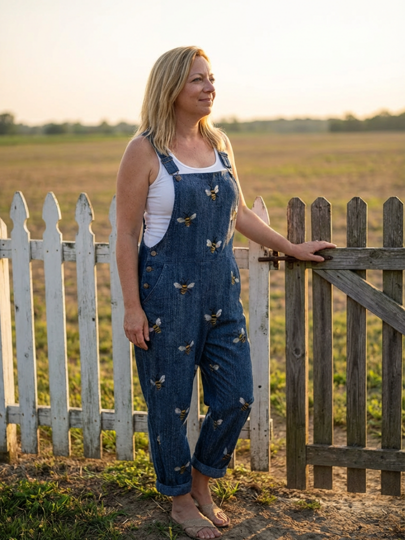 Rhea | Bee Strap Jumpsuit