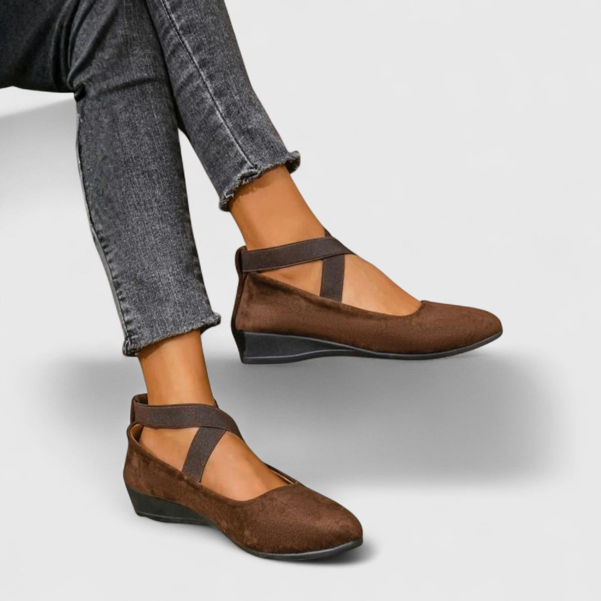 Claudia | Women's Orthopaedic Cross Strap Ballerinas