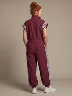 Lark | Zip Front Stripe Panel Jumpsuit