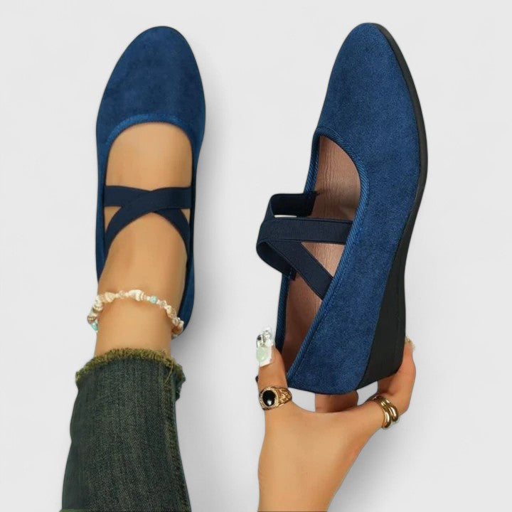 Claudia | Women's Orthopaedic Cross Strap Ballerinas