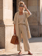 Yael | Three Piece Relaxed Top and Trouser Set