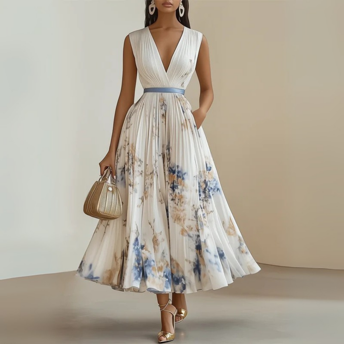 Claudia | Women's Flowing Sleeveless Summer Maxi Dress