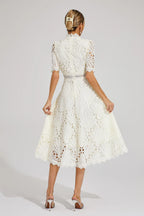 Jasmin | Women's Chic Lace Midi Dress