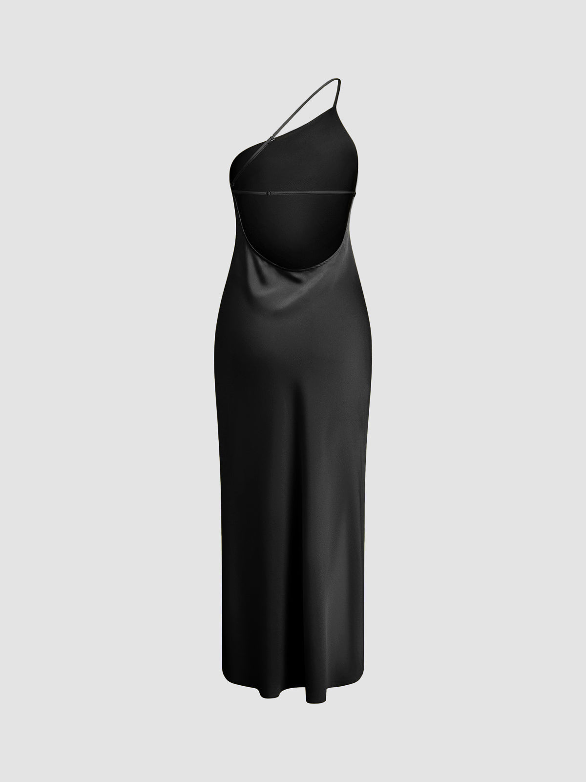 Satin Open Back Maxi Dress – Elegant Evening & Wedding Guest Dress