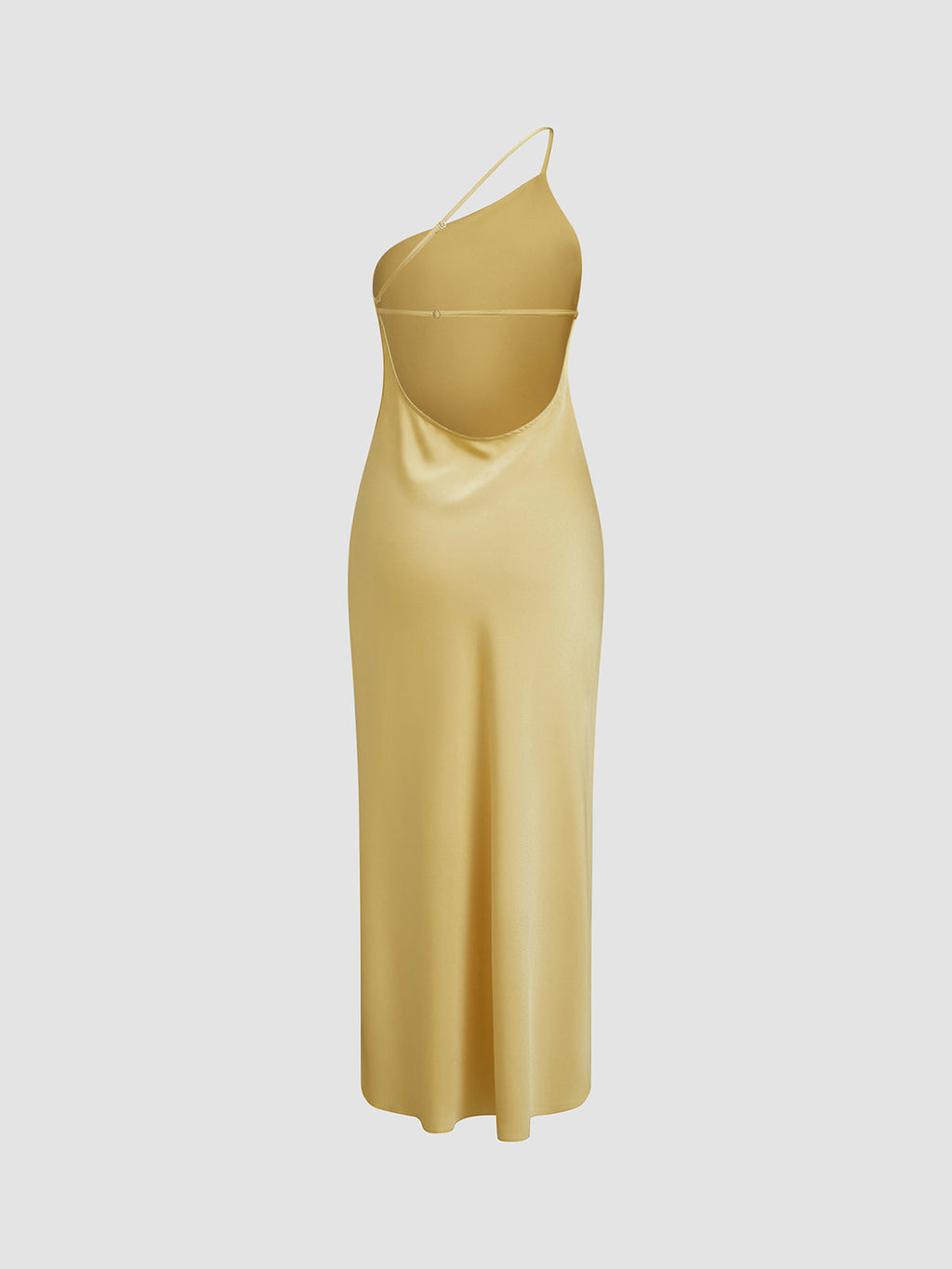 Satin Open Back Maxi Dress – Elegant Evening & Wedding Guest Dress