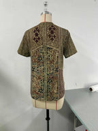 Women's Vintage Ethnic Pattern Art Print Casual Short-sleeve Shirt