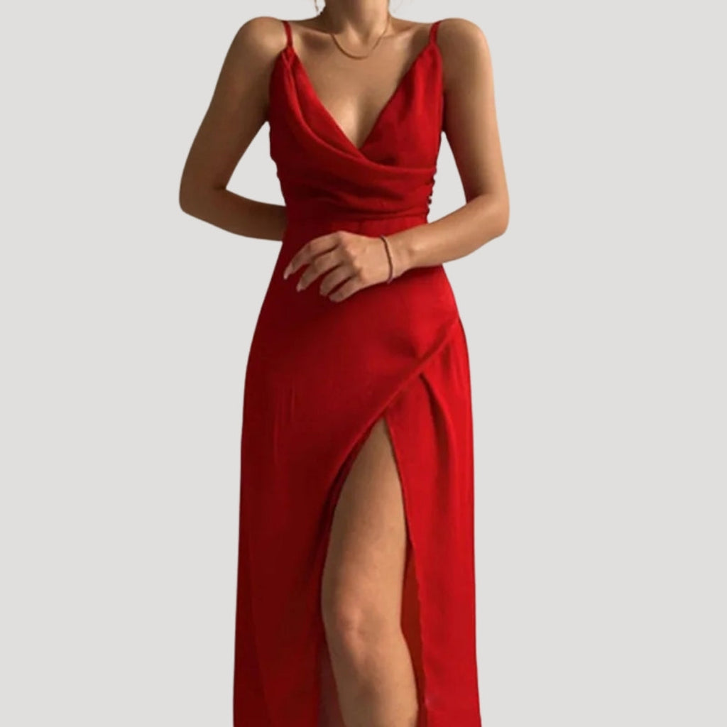 Nadine | Women's Maxi Dress with Slit for Wedding Guests