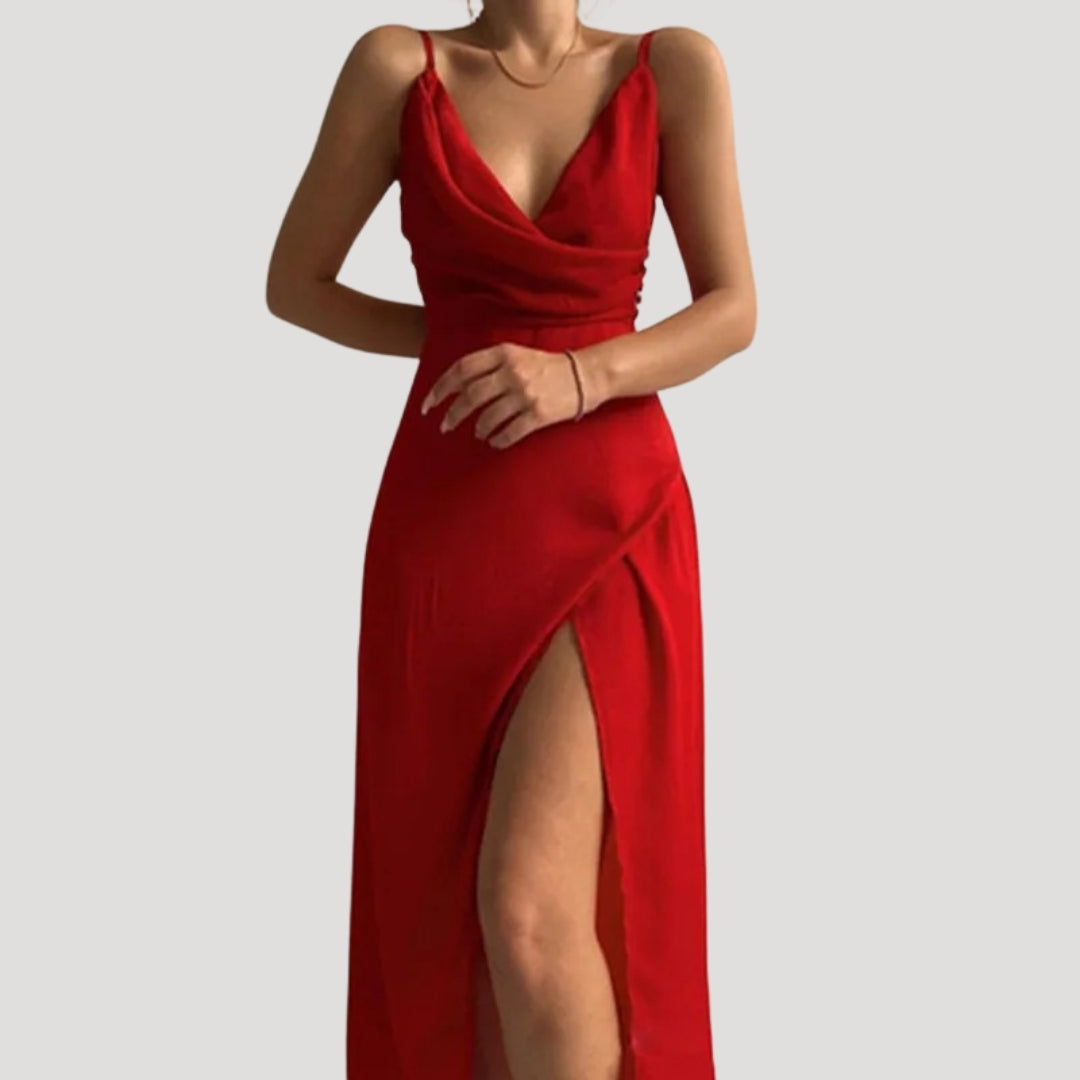Nadine | Women's Maxi Dress with Slit for Wedding Guests