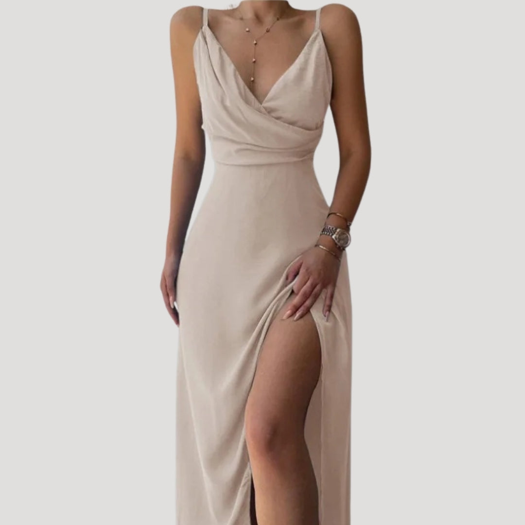 Nadine | Women's Maxi Dress with Slit for Wedding Guests