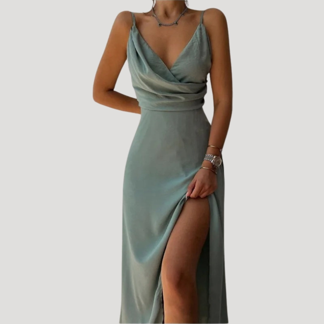 Nadine | Women's Maxi Dress with Slit for Wedding Guests
