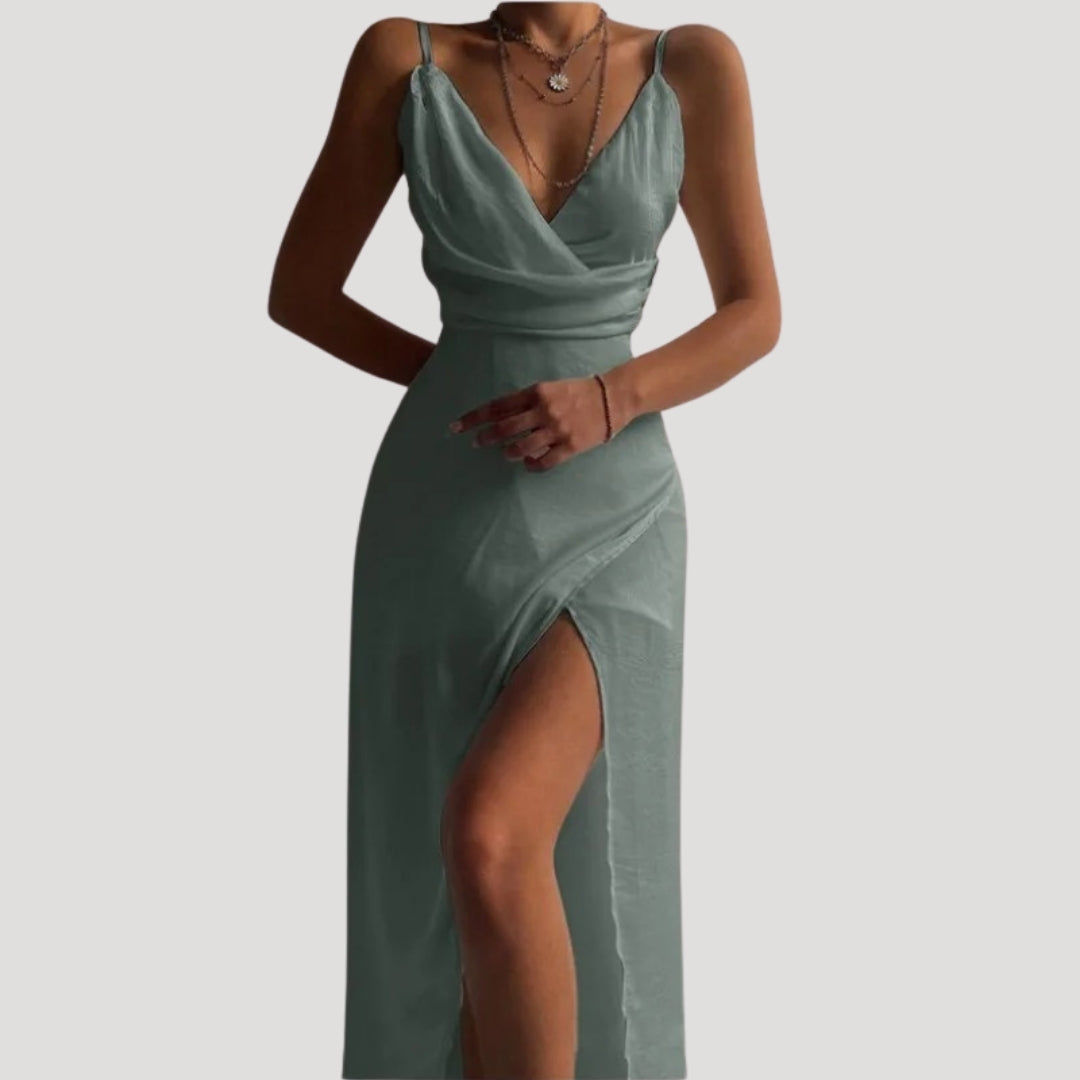 Nadine | Women's Maxi Dress with Slit for Wedding Guests