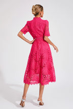Jasmin | Women's Chic Lace Midi Dress