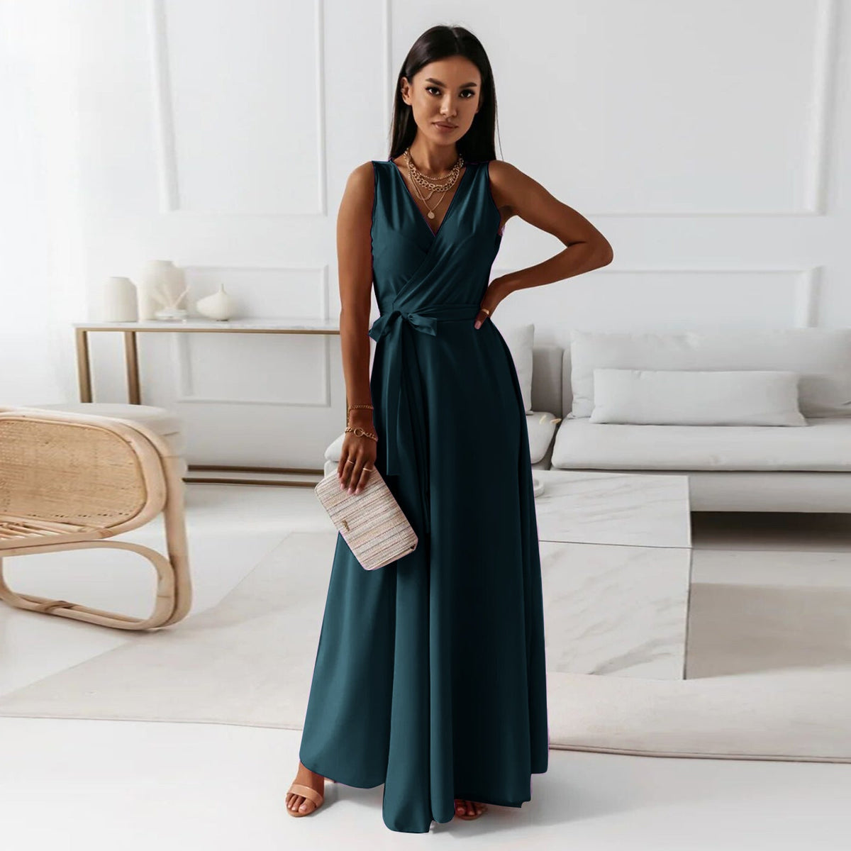 Jessica | Women's Wrap Maxi Dress for Wedding Guests