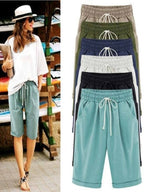 Plain with Pockets Sashes Holiday Loose Shorts (9 Colours)
