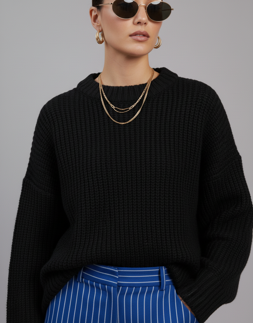 Round Neck Women's Sweater