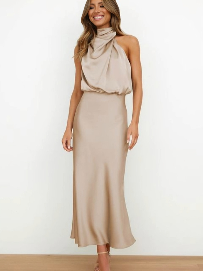 Doris | Women's Stylish Halter Evening Dress