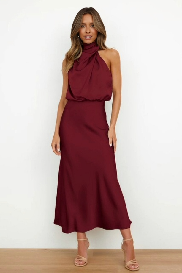 Doris | Women's Stylish Halter Evening Dress