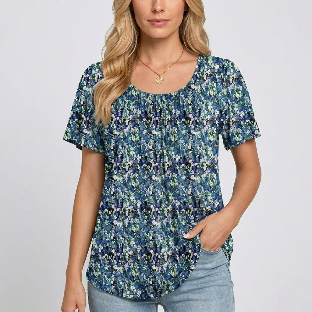 Women's Relaxed Fit Top with Round Neckline