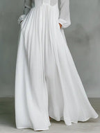 Nora | Women's Linen-Cotton Stand Collar Button-Down Maxi Dress