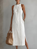 Elfriede | Women's Sleeveless Embroidered Midi Dress