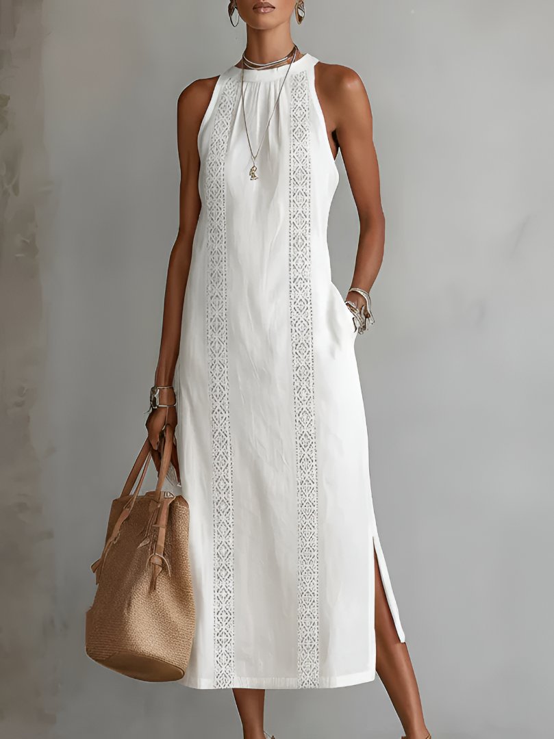 Elfriede | Women's Sleeveless Embroidered Midi Dress