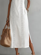 Elfriede | Women's Sleeveless Embroidered Midi Dress