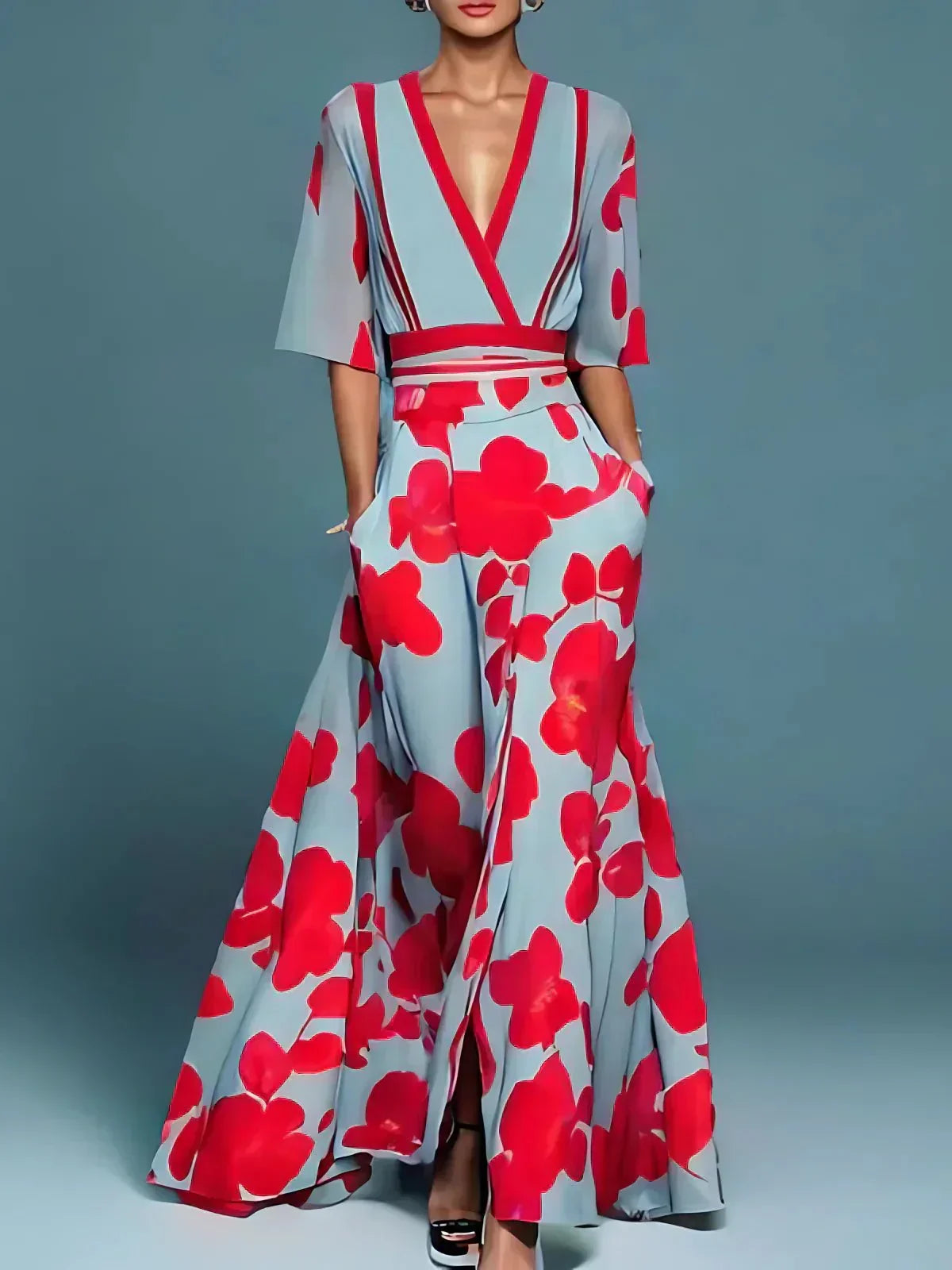 Felicia | Stylish Elegant Maxi Dress with Floral Pattern