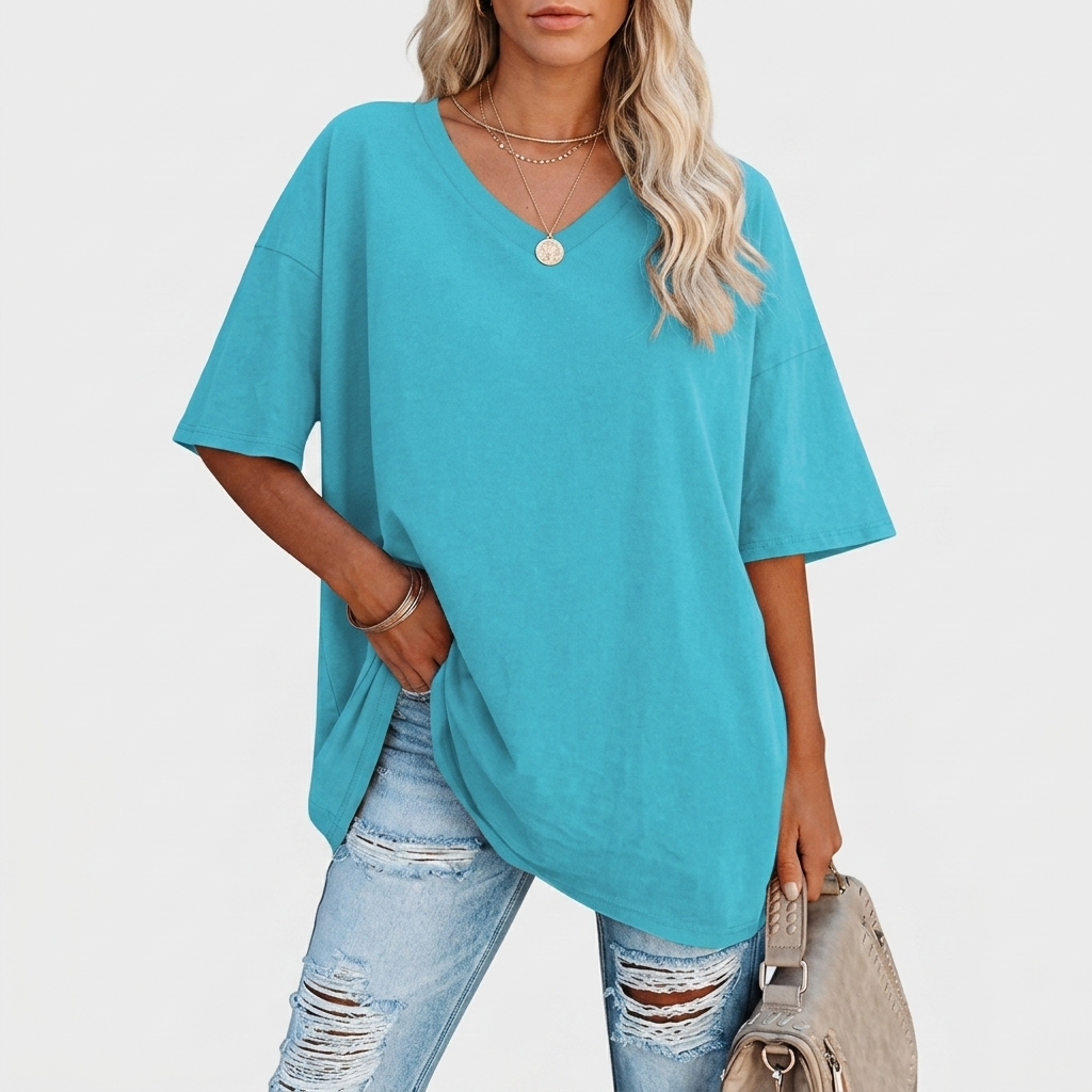 Women's Oversized V-Neck T-Shirt