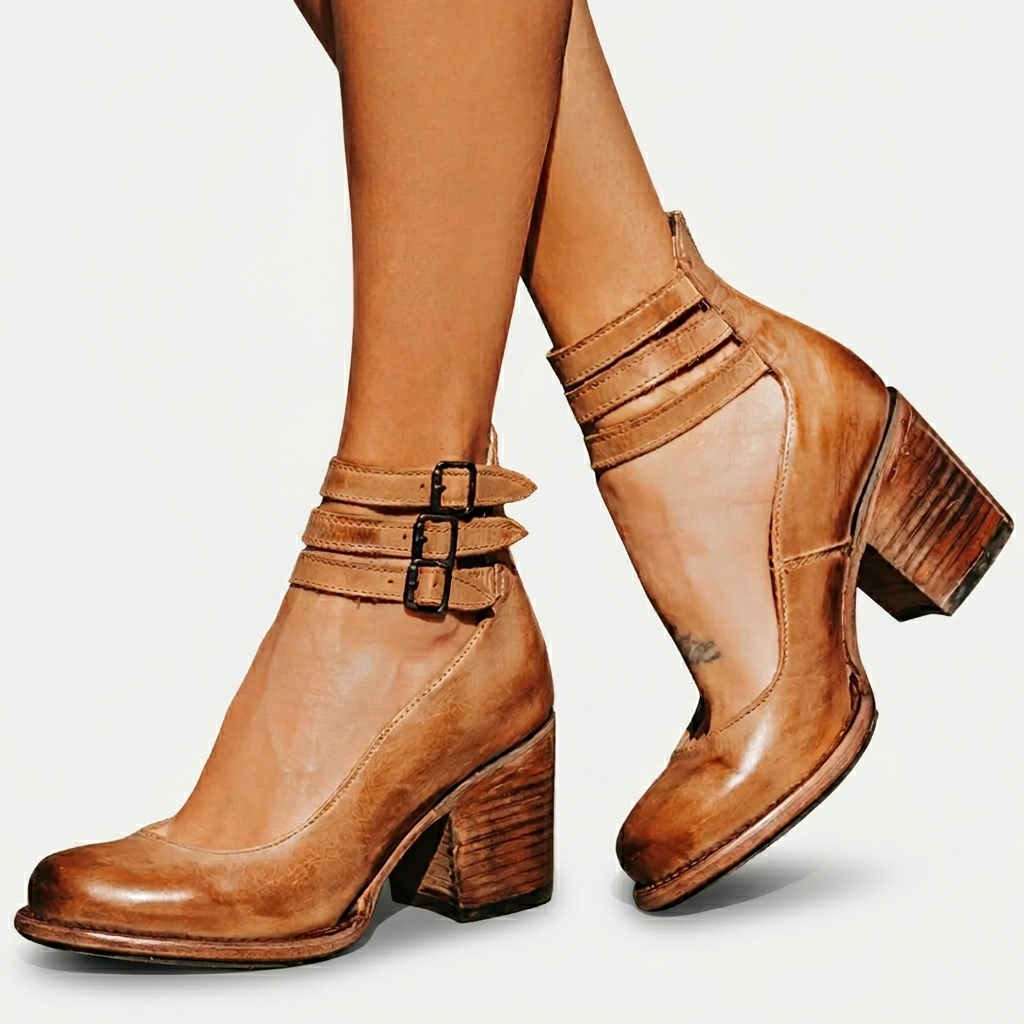 Women's Vintage Block Heel Shoes