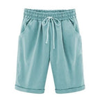 Plain with Pockets Sashes Holiday Loose Shorts (9 Colours)