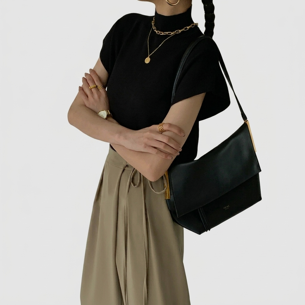 Women's Elegant High-Neck Sweater Vest