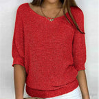 Louisa | Women's Elegant Knitted Sweater with Knit Pattern, Soft Knit