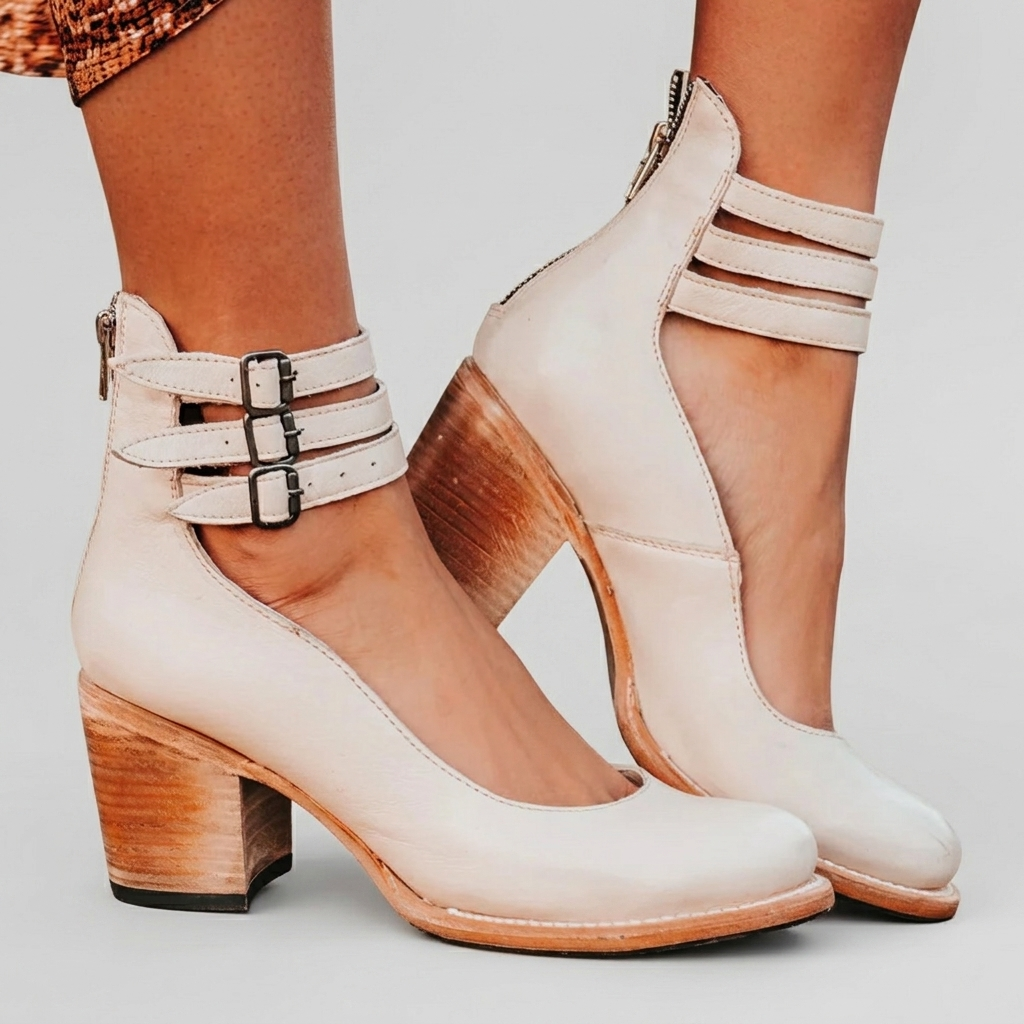 Women's Vintage Block Heel Shoes